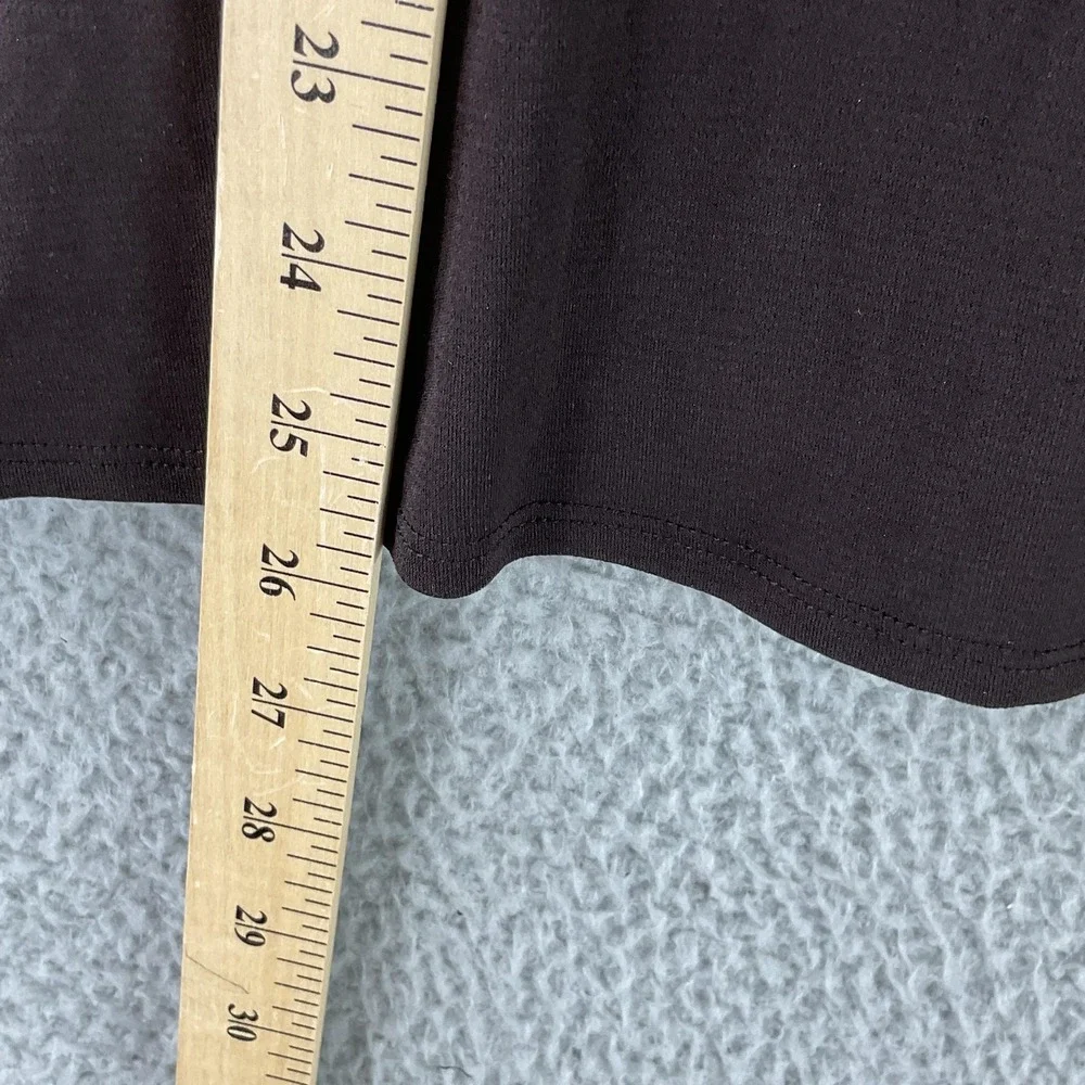 Eileen‎ Fisher Shirt Womens L Brown 100% Silk Round Neck Long Sleeve Relaxed Fit